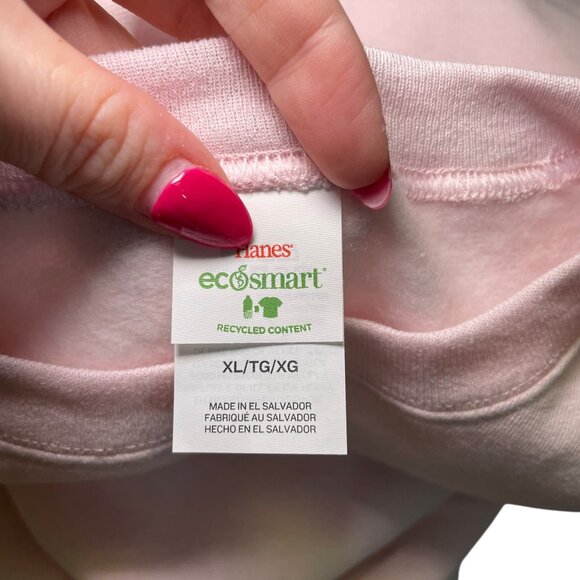 Hanes Pink “Fighter” Sweatshirt XL – Breast Cancer Awareness Support - Picture 3 of 7